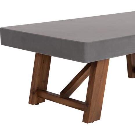 ΤΡΑΠΕΖΙ ΜΕΣΗΣ FIBER CEMENT & ΞΥΛΟ ΑΚΑΚΙΑΣ MAEVE HM6595.01 ΓΚΡΙ 130x70x46Υεκ.