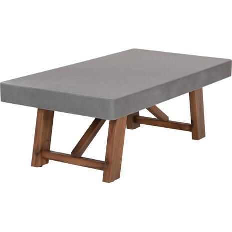 ΤΡΑΠΕΖΙ ΜΕΣΗΣ FIBER CEMENT & ΞΥΛΟ ΑΚΑΚΙΑΣ MAEVE HM6595.01 ΓΚΡΙ 130x70x46Υεκ.