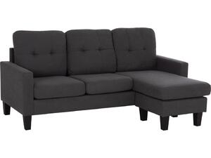 ΚΑΝΑΠΕΣ ΓΩΝΙΑ ΑΝΑΣΤΡΕΨΙΜΗ MEGGY HM3297.11 ΓΚΡΙ ΥΦΑΣΜΑ 184.5x75-129x86Yεκ.