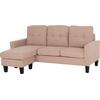 ΚΑΝΑΠΕΣ ΓΩΝΙΑ ΑΝΑΣΤΡΕΨΙΜΗ MEGGY HM3297.13 ΜΠΕΖ ΥΦΑΣΜΑ 184.5x75-129x86Yεκ.