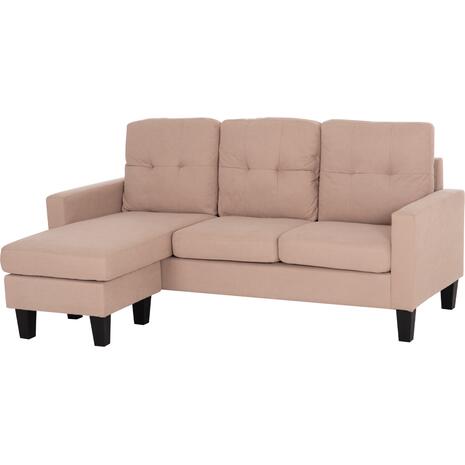ΚΑΝΑΠΕΣ ΓΩΝΙΑ ΑΝΑΣΤΡΕΨΙΜΗ MEGGY HM3297.13 ΜΠΕΖ ΥΦΑΣΜΑ 184.5x75-129x86Yεκ.