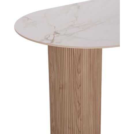 ΤΡΑΠΕΖΙ ΤΡΑΠΕΖΑΡΙΑΣ MELLOW HM18416 MDF ΠΟΔΙΑ ΣΕ ΦΥΣΙΚΟ--ΚΕΡΑΜΙΚΟ TOP 180x90x76Υεκ.