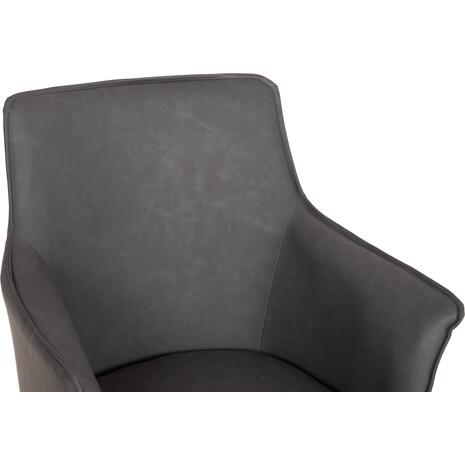 ΠΟΛΥΘΡΟΝΑ ΤΡΑΠΕΖΑΡΙΑΣ MELL HM18448.01 PU ΣΕ SMOKY ΓΚΡΙ--ΜΕΤΑΛ.ΠΟΔΙΑ 59x57x85Υεκ. (σετ 2 τεμαχίων)