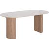 ΤΡΑΠΕΖΙ ΤΡΑΠΕΖΑΡΙΑΣ MELLOW HM18416 MDF ΠΟΔΙΑ ΣΕ ΦΥΣΙΚΟ--ΚΕΡΑΜΙΚΟ TOP 180x90x76Υεκ.