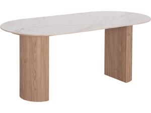 ΤΡΑΠΕΖΙ ΤΡΑΠΕΖΑΡΙΑΣ MELLOW HM18416 MDF ΠΟΔΙΑ ΣΕ ΦΥΣΙΚΟ--ΚΕΡΑΜΙΚΟ TOP 180x90x76Υεκ.