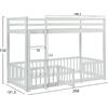 ΠΑΙΔΙΚΗ ΚΟΥΚΕΤΑ τ.MONTESSORI ΜΕ ΠΑΡΚΑΚΙ PLAYKID HM703.03 ΞΥΛΟ ΠΕΥΚΟΥ ΛΕΥΚΟ ΓΙΑ 190x90εκ