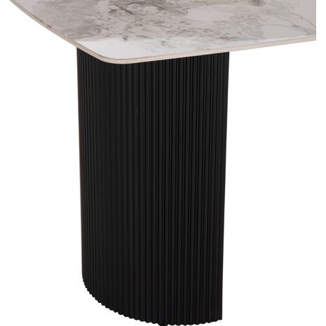 ΤΡΑΠΕΖΙ ΤΡΑΠΕΖΑΡΙΑΣ MINAO HM18418 MDF ΠΟΔΙΑ ΣΕ ΣΚΟΥΡΟ ΓΚΡΙ--ΚΕΡΑΜΙΚΟ TOP 160x90x75Υεκ