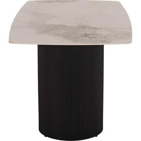ΤΡΑΠΕΖΙ ΤΡΑΠΕΖΑΡΙΑΣ MINAO HM18418 MDF ΠΟΔΙΑ ΣΕ ΣΚΟΥΡΟ ΓΚΡΙ--ΚΕΡΑΜΙΚΟ TOP 160x90x75Υεκ