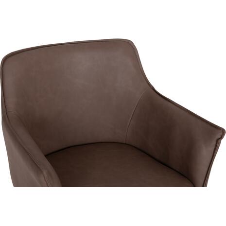 ΠΟΛΥΘΡΟΝΑ ΤΡΑΠΕΖΑΡΙΑΣ MELL HM18417.02 PU ΣΕ SMOKY ΚΑΦΕ--ΜΕΤΑΛ.ΠΟΔΙΑ 56x54x76Υεκ. (σετ 2 τεμαχίων)