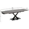 ΤΡΑΠΕΖΙ ΕΠΕΚΤΕΙΝΟΜΕΝΟ HOKU HM18410 ΚΕΡΑΜΙΚΟ TOP ΣΕ ΓΚΡΙ ΜΑΡΜΑΡΟ 165/240x90x75Υεκ.