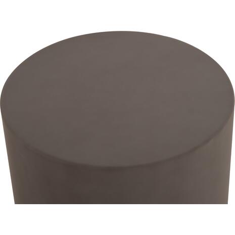 ΤΡΑΠΕΖΙ ΒΟΗΘΗΤΙΚΟ FIBER CEMENT ΣΤΡΟΓΓΥΛΟ KYOKO HM6592.01 ΓΚΡΙ Φ40x43Υεκ.