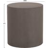 ΤΡΑΠΕΖΙ ΒΟΗΘΗΤΙΚΟ FIBER CEMENT ΣΤΡΟΓΓΥΛΟ KYOKO HM6592.01 ΓΚΡΙ Φ40x43Υεκ.