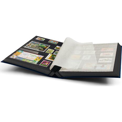 Άλμπουμ γραμματοσήμων Leuchtturm Basic 321487 Α4 με 64 μαύρες σελίδες - Μπλε εξώφυλλο