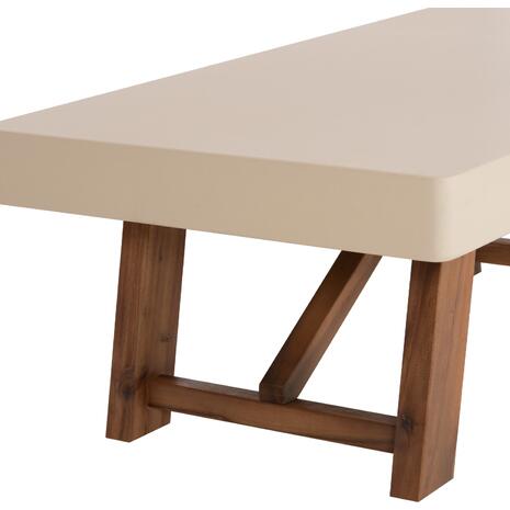 ΤΡΑΠΕΖΙ ΜΕΣΗΣ FIBER CEMENT & ΞΥΛΟ ΑΚΑΚΙΑΣ MAEVE HM6595.02 ΜΠΕΖ  130x70x46Υεκ.