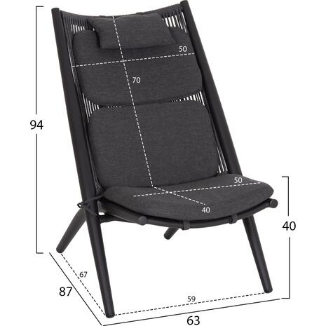 ΠΟΛΥΘΡΟΝΑ RELAX REMUS HM6642.01 ΑΛΟΥΜΙΝΙΟ ΑΝΘΡΑΚΙ-ΣΧΟΙΝΙ OLEFIN ΑΝΘΡΑΚΙ 63x87x94Υεκ.