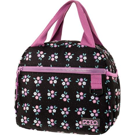 Τσαντάκι φαγητού ισοθερμικό Polo Lunch Bag Coolmi Flowers Μαύρο 6lt 971002-4400 2026