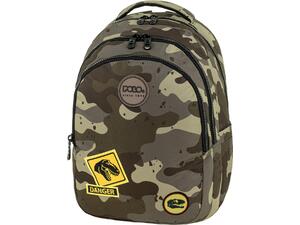Τσάντα πλάτης δημοτικού Polo Focus 2+1 θέσεων Camo 901078-8309 20lt 2026
