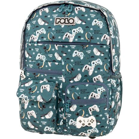Τσάντα πλάτης δημοτικού Polo Youngster Gaming 2+1 Θέσεων 22lt 901068-8443 2026