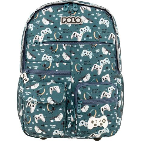 Τσάντα πλάτης δημοτικού Polo Youngster Gaming 2+1 Θέσεων 22lt 901068-8443 2026