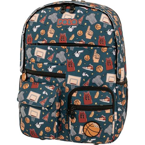 Τσάντα πλάτης δημοτικού Polo Youngster Basketball 2+1 Θέσεων 22lt 901068-8442 2026