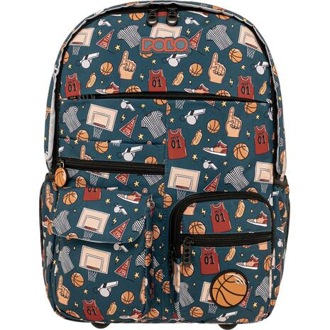 Τσάντα πλάτης δημοτικού Polo Youngster Basketball 2+1 Θέσεων 22lt 901068-8442 2026