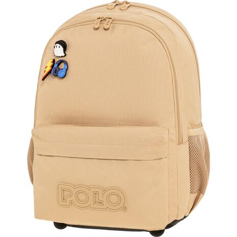 Τσάντα πλάτης 2+1 θέσεων Polo pins Μπεζ 901059-7700 2026