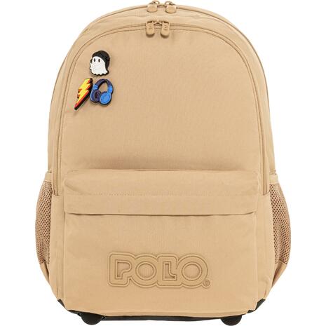 Τσάντα πλάτης 2+1 θέσεων Polo pins Μπεζ 901059-7700 2026