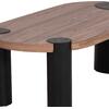ΤΡΑΠΕΖΙ ΣΑΛΟΝΙΟΥ ΟΒΑΛ OVALON HM18433.05 MDF TOP ΚΑΡΥΔΙ-MDF ΠΟΔΙΑ ΜΑΥΡΑ 120x60x40Υεκ