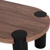ΤΡΑΠΕΖΙ ΣΑΛΟΝΙΟΥ ΟΒΑΛ OVALON HM18433.05 MDF TOP ΚΑΡΥΔΙ-MDF ΠΟΔΙΑ ΜΑΥΡΑ 120x60x40Υεκ