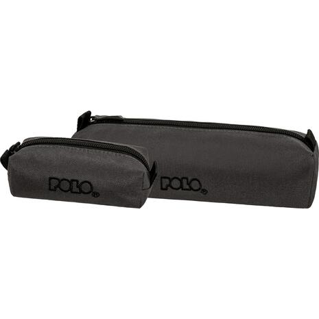 Κασετίνα βαρελάκι με πορτοφολάκι Polo Titanium/Black - Τιτάνιο/Μαύρο (937006-2620)