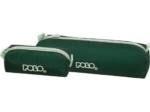 Κασετίνα βαρελάκι με πορτοφολάκι Polo Dark Green/Light Cyan - Σκούρο Πράσινο/Ανοιχτό Κυανό (937006-6357)