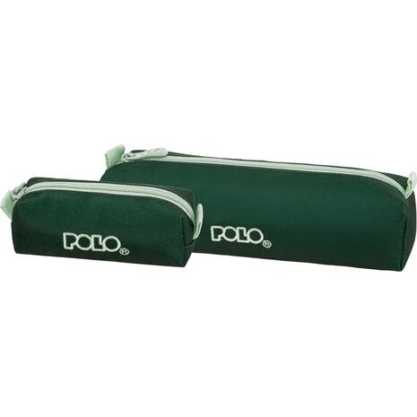 Κασετίνα βαρελάκι με πορτοφολάκι Polo Dark Green/Light Cyan - Σκούρο Πράσινο/Ανοιχτό Κυανό (937006-6357)