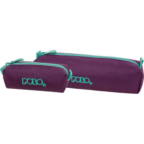 Κασετίνα βαρελάκι με πορτοφολάκι Polo Eggplant/Turquoise - Μελιτζανί/Τιρκουάζ (937006-4859)