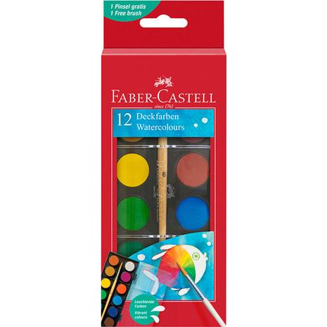 Νερομπογιές Faber-Castell 125017 σετ 12 χρωμάτων 24mm