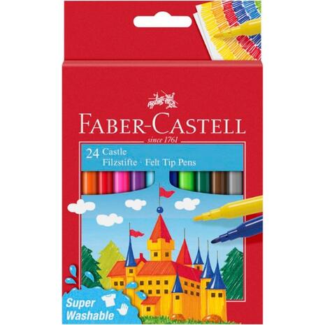 Μαρκαδόροι ζωγραφικής Faber-Castell Superwashable λεπτοί (24 Χρώματα) 554202