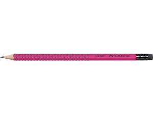 Μολύβι με γόμα Grip Faber-Castell HB Magenta