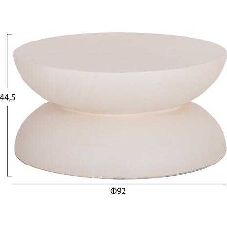 ΤΡΑΠΕΖΙ ΣΑΛΟΝΙΟΥ ANNA HM18158.02 FIBER CEMENT ΣΕ ΛΕΥΚΟ--Φ92x44.5Υεκ