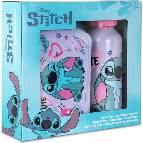 Σετ φαγητοδοχείο & παγούρι Stitch 8x22xΥ8εκ. 500ml