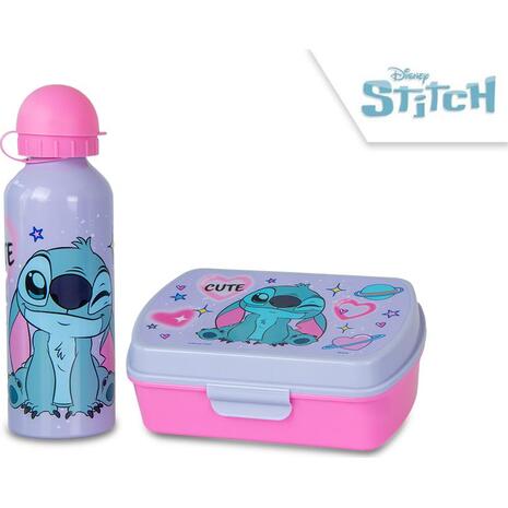 Σετ φαγητοδοχείο & παγούρι Stitch 8x22xΥ8εκ. 500ml
