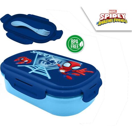 Φαγητοδοχείο "Spidey"  με μαχαιροπίρουνα 22x16x7εκ.
