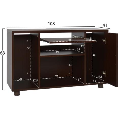 ΝΤΟΥΛΑΠΙ ΓΡΑΦΕΙΟΥ VANCE ΕΠΑΓΓΕΛΜΑΤΙΚΟ WENGE HM2051.12 108Χ41Χ68Υ εκ.