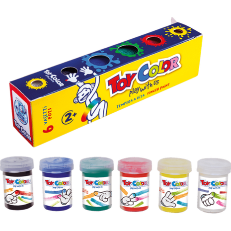 Δακτυλομπογιές Toy Color Superwash σετ 6 χρώματα x 25ml