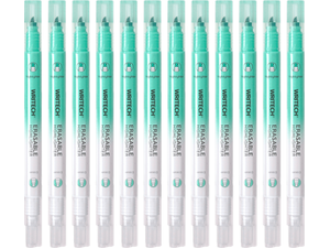 Μαρκαδόρος υπογράμμισης Writech Erasable με μελάνι που σβήνει Chisel 1-4mm Τιρκουάζ