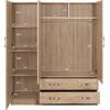 ΝΤΟΥΛΑΠΑ 3ΦΥΛΛΗ CARLY HM384.02 ΜΕ ΔΥΟ ΣΥΡΤΑΡΙΑ SONAMA 150X55Χ180Υεκ.