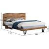ΚΡΕΒΑΤΙ NICOLE HM8218.11 ΑΠΟ ΜΑΣΙΦ ΞΥΛΟ ΑΚΑΚΙΑΣ 212,5x180x106εκ. ΓΙΑ ΣΤΡΩΜΑ 160Χ200