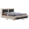 ΚΡΕΒΑΤΙ CAPRI HM312.04 ΜΕ 2 ΣΥΡΤΑΡΙΑ SONOMA-ΓΚΡΙ ΓΙΑ ΣΤΡΩΜΑ 150x200εκ.