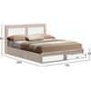 ΚΡΕΒΑΤΙ CAPRI HM312.06 ΜΕ 2 ΣΥΡΤΑΡΙΑ SONAMA ΛΕΥΚΟ ΓΙΑ ΣΤΡΩΜΑ 150x200 εκ.