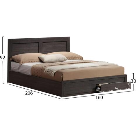 ΚΡΕΒΑΤΙ CAPRI HM312.01 ΜΕ 2ΣΥΡΤΑΡΙΑ ZEBRANO ΓΙΑ ΣΤΡΩΜΑ 150x200εκ.