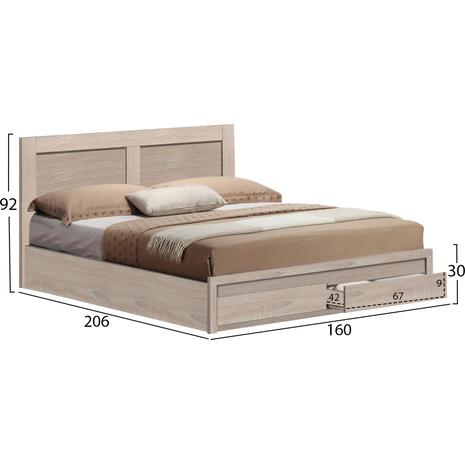 ΚΡΕΒΑΤΙ CAPRI HM312.02 ΜΕ 2 ΣΥΡΤΑΡΙΑ SONAMA ΓΙΑ ΣΤΡΩΜΑ 150X200εκ.