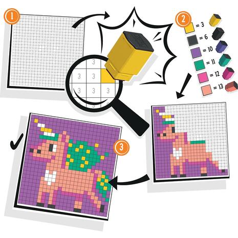 Δημιουργικό παιχνίδι με σφραγίδες Trodat Pixel stamp Fantasy